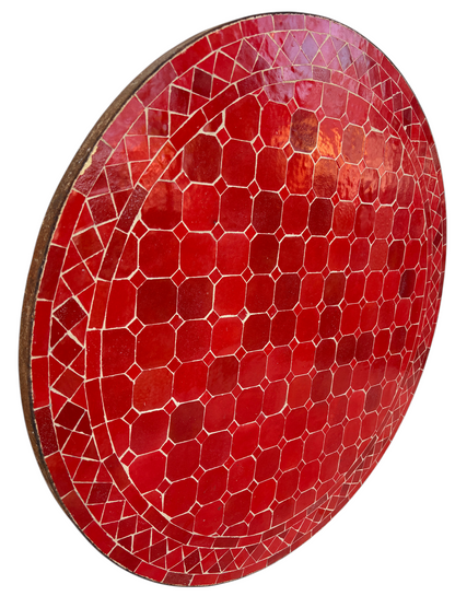 32" Rouge Zellige Mosaic Table Top