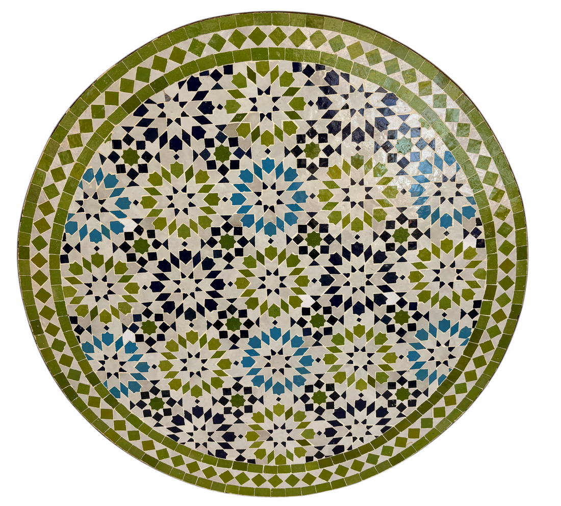 32" Multi Limon Zellige Mosaic Table Top