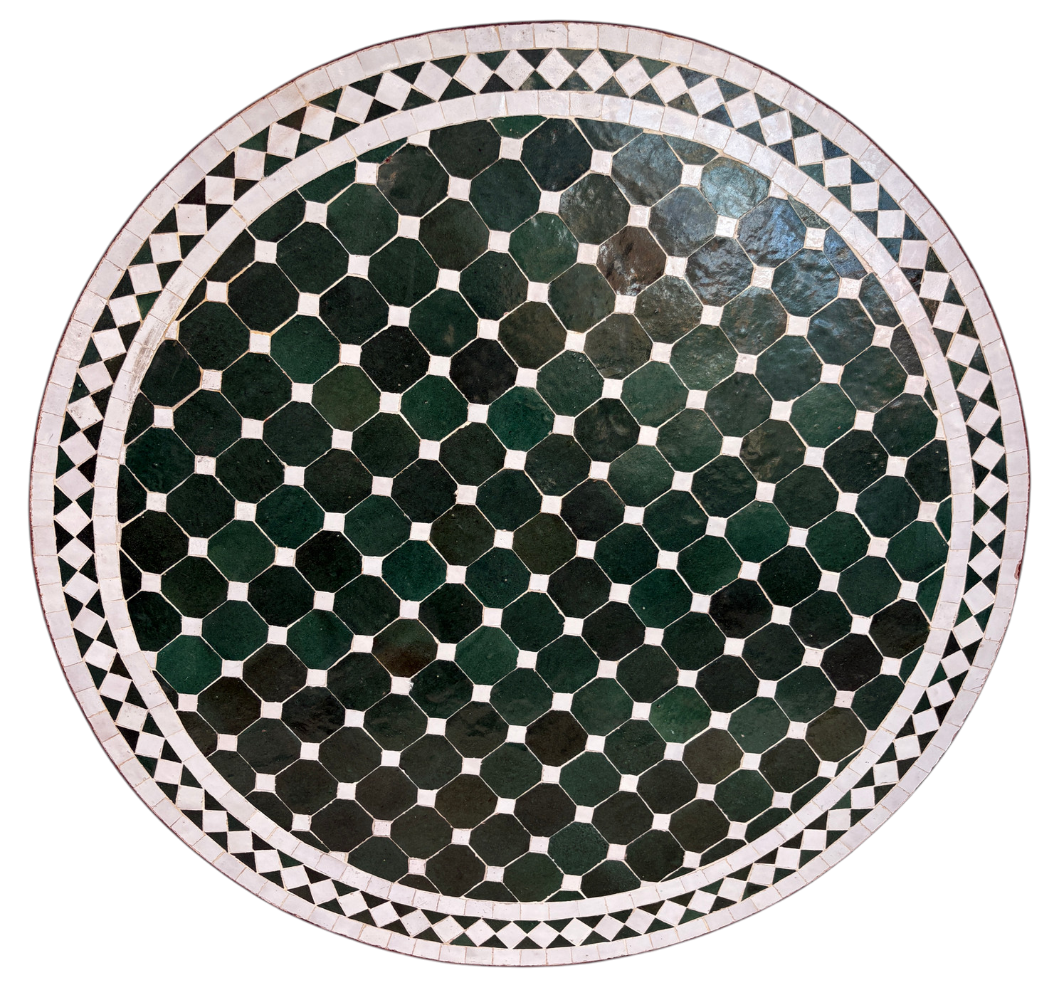 32" Evergreen Zellige Mosaic Table Top