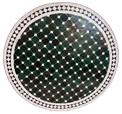 32" Evergreen Zellige Mosaic Table Top