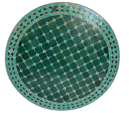 32" Multi Evergreen Zellige Mosaic Table Top
