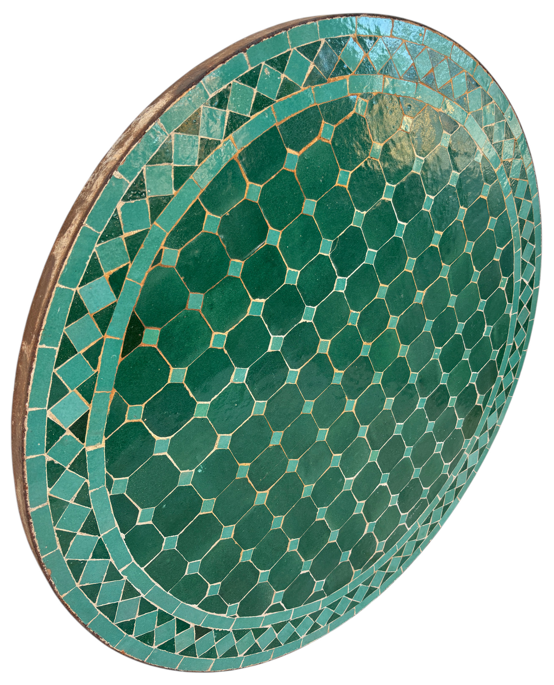 32" Multi Evergreen Zellige Mosaic Table Top