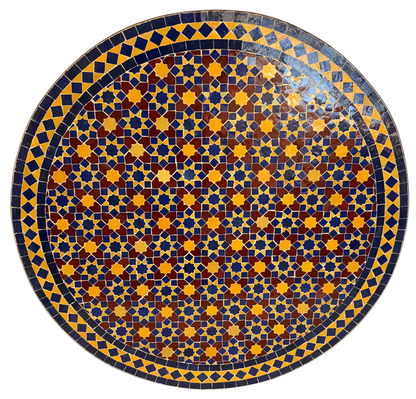 32" Multi Sunflower Zellige Mosaic Table Top
