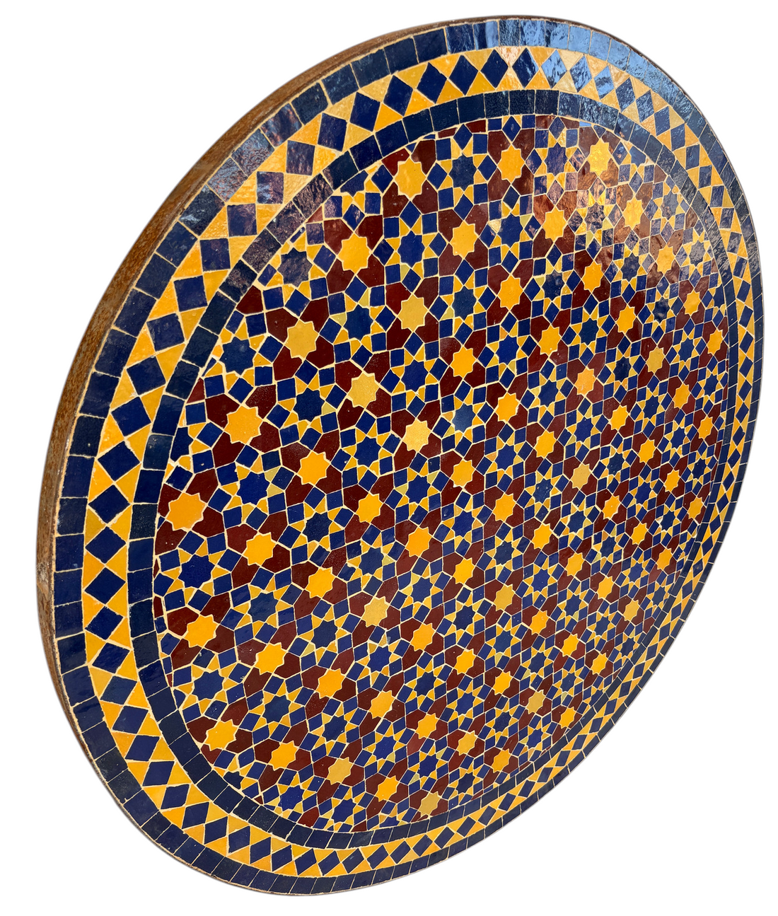 32" Multi Sunflower Zellige Mosaic Table Top