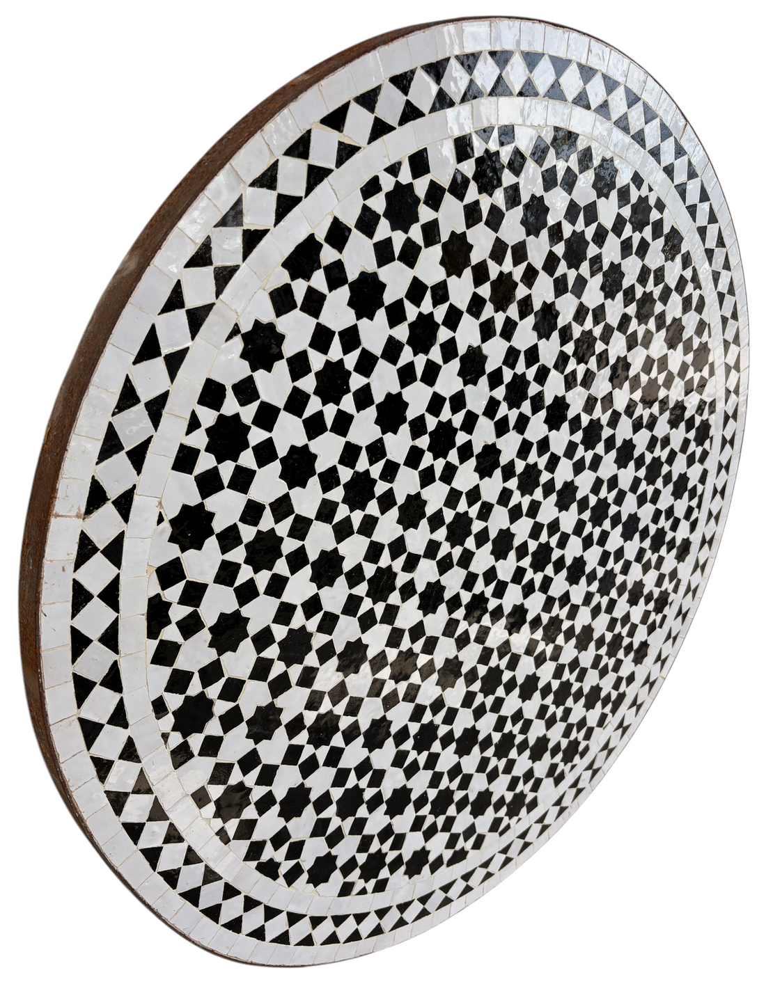 32" Multi Noir Zellige Mosaic Table Top