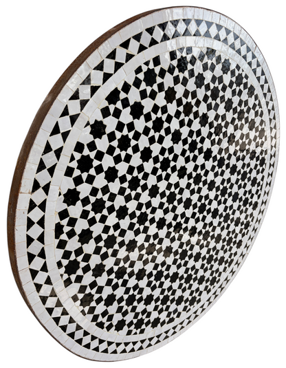 32" Multi Noir Zellige Mosaic Table Top