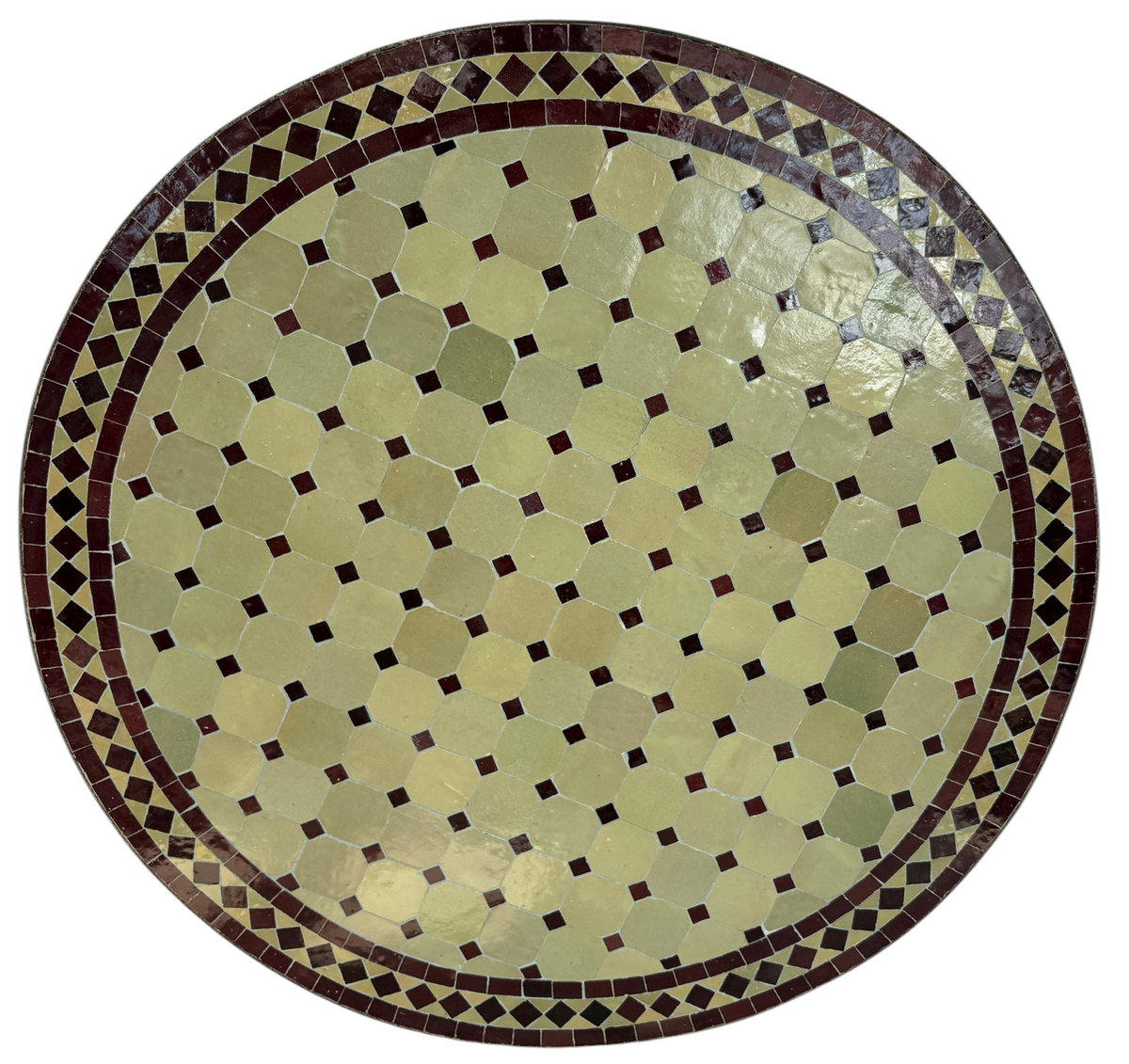 32" Multi Dijon Zellige Mosaic Table Top