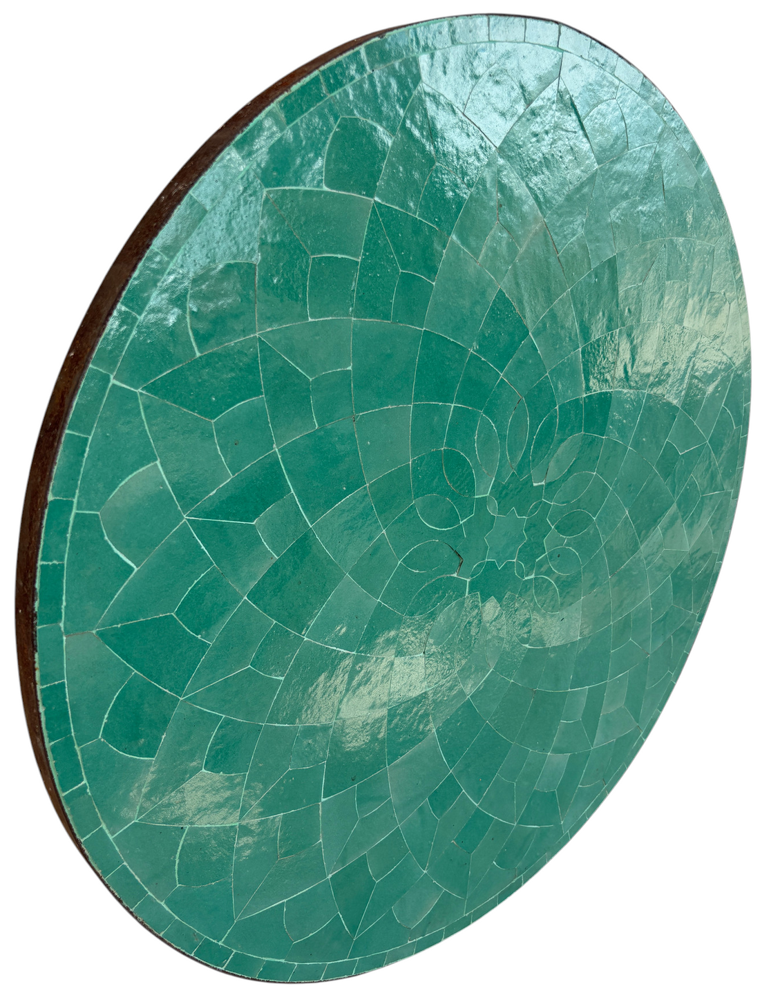 32" Aqua Zellige Mosaic Table Top