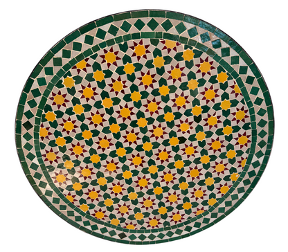 32" Multi Sunflower Zellige Mosaic Table Top