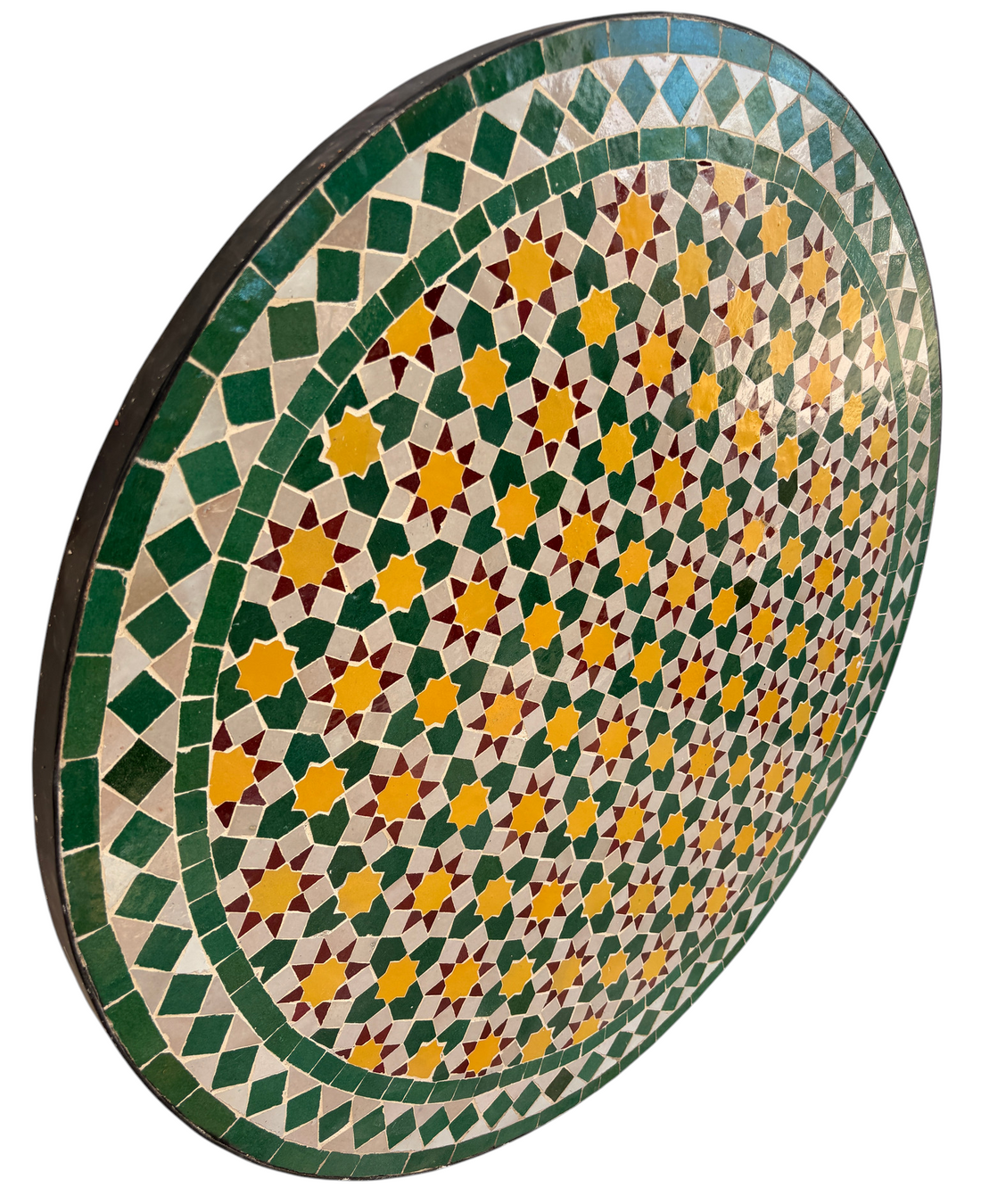 32" Multi Sunflower Zellige Mosaic Table Top