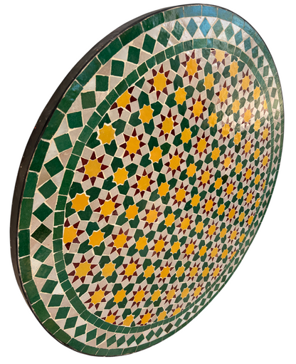 32" Multi Sunflower Zellige Mosaic Table Top