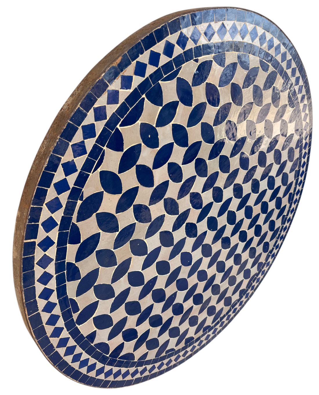 32" Multi Bleu Zellige Mosaic Table Top