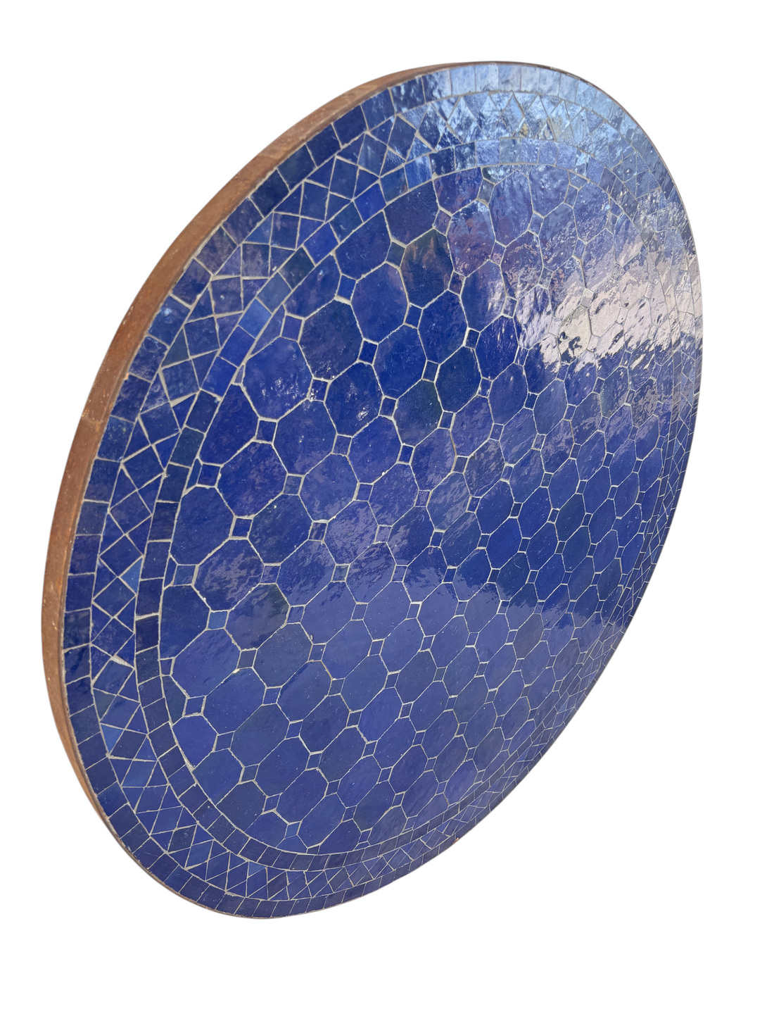 32" Bleu Zellige Mosaic Table Top