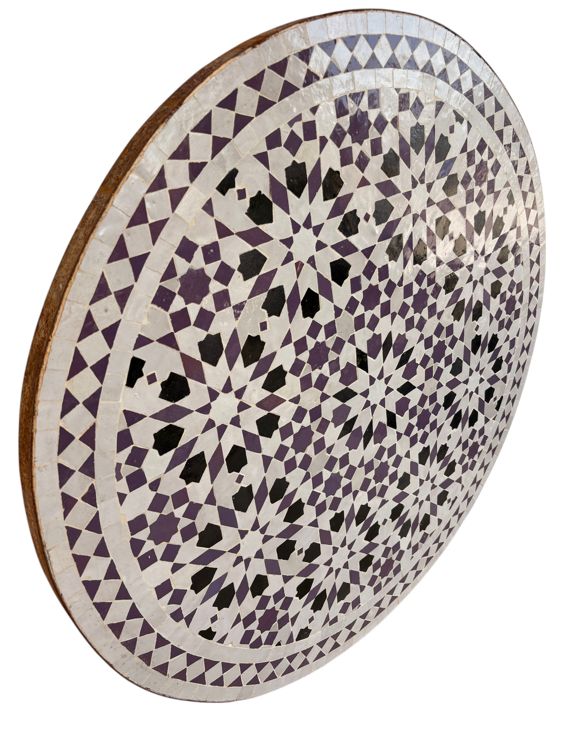 32" Multi Noir Zellige Mosaic Table Top