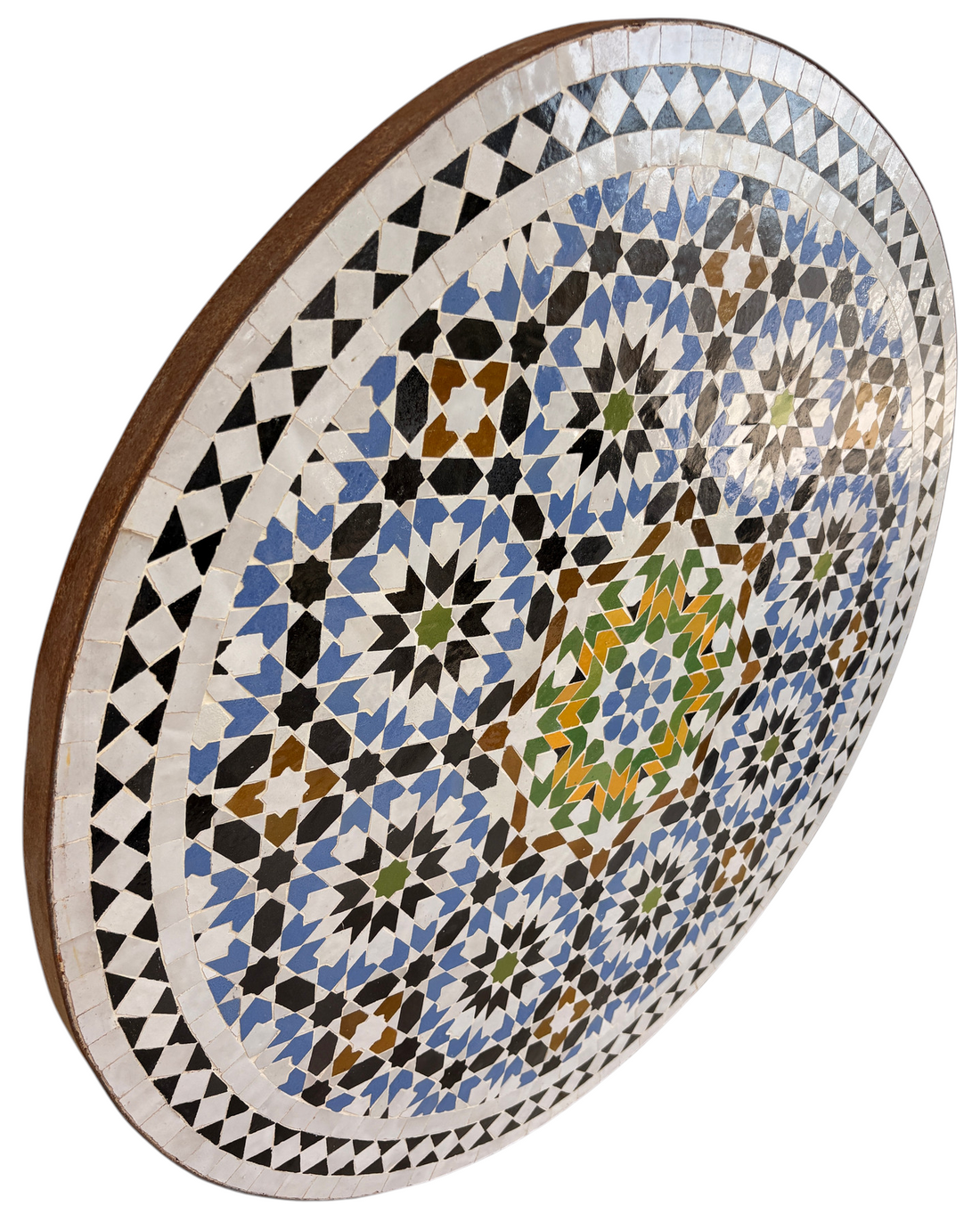 32" Multi Cornflower Zellige Mosaic Table Top