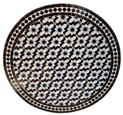 32" Multi Chocolate Zellige Mosaic Table Top