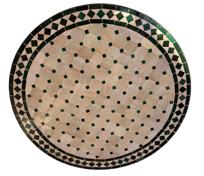 32" Multi Evergreen Zellige Mosaic Table Top