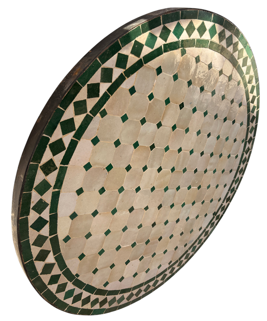 32" Multi Evergreen Zellige Mosaic Table Top