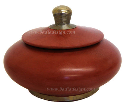 Moroccan Tadelakt Round Ceramic Jar