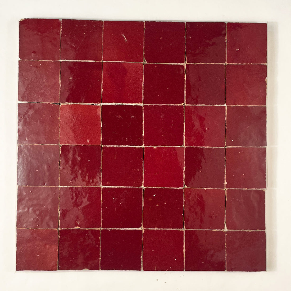 2x2 Rouge Zellige Mosaic Tile