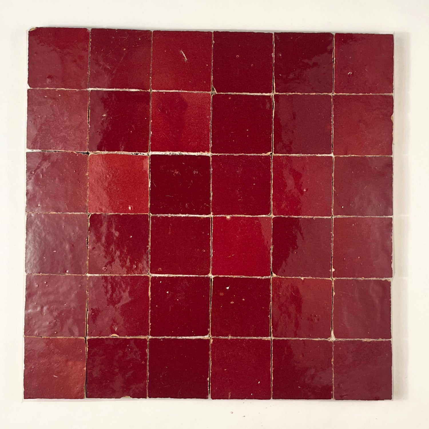 2x2 Rouge Zellige Mosaic Tile