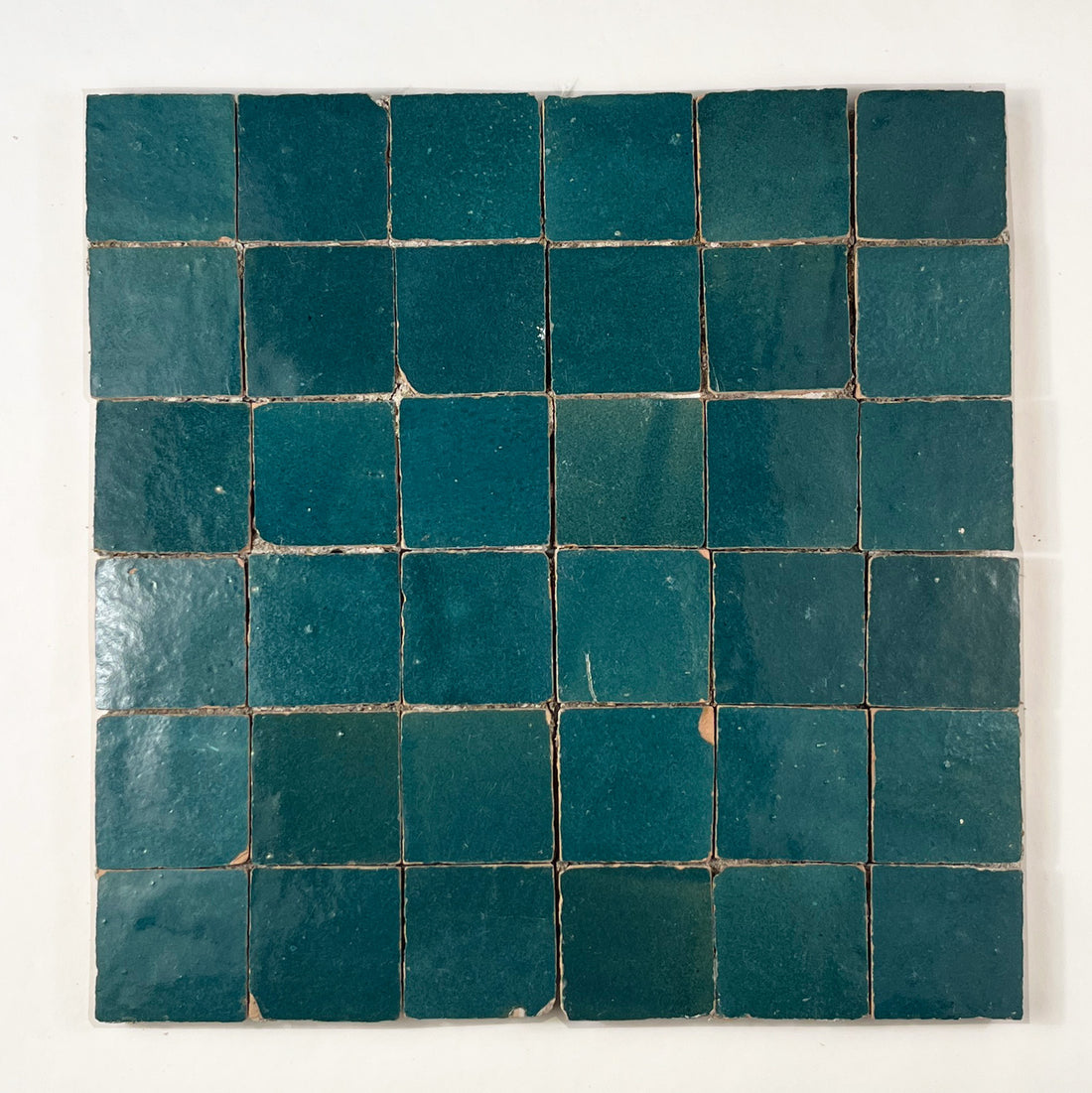 2x2 Dark Teal Zellige Mosaic Tile