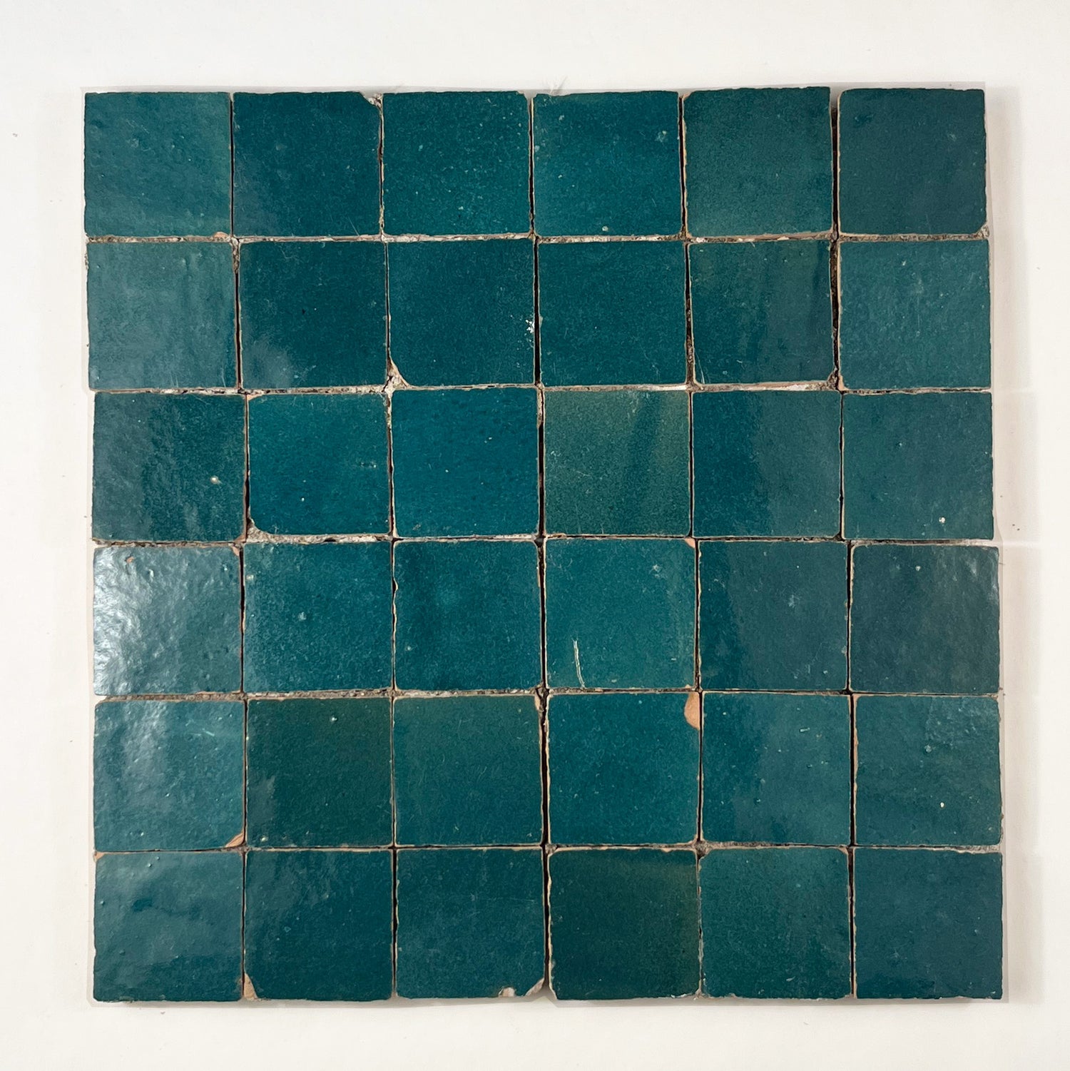 2x2 Dark Teal Zellige Mosaic Tile