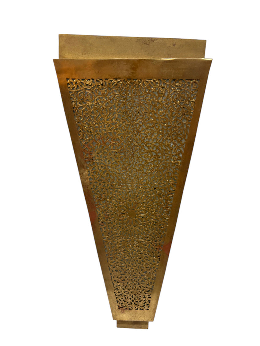 Tapered Panel Brass Sconce