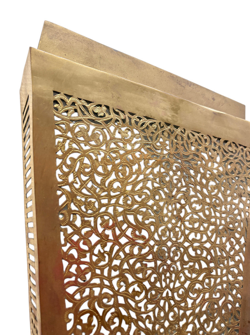 Tapered Panel Brass Sconce