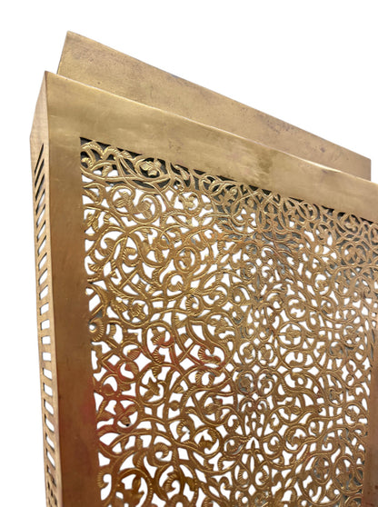 Tapered Panel Brass Sconce