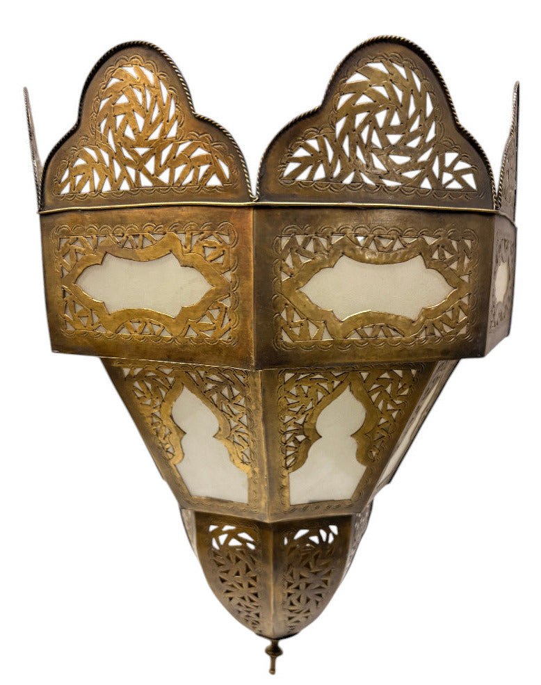 Faceted Crown Lantern Sconce