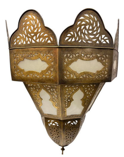 Faceted Crown Lantern Sconce