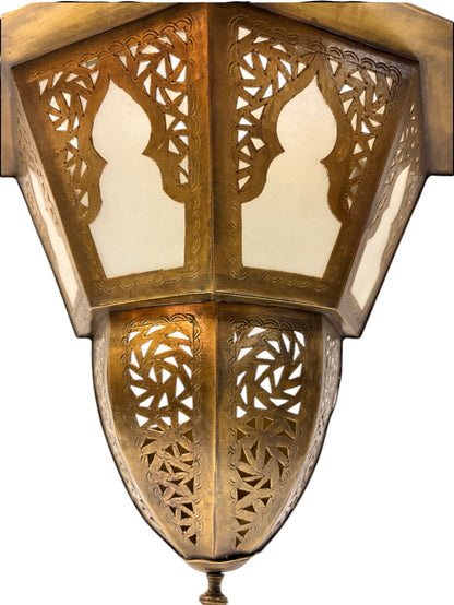 Faceted Crown Lantern Sconce