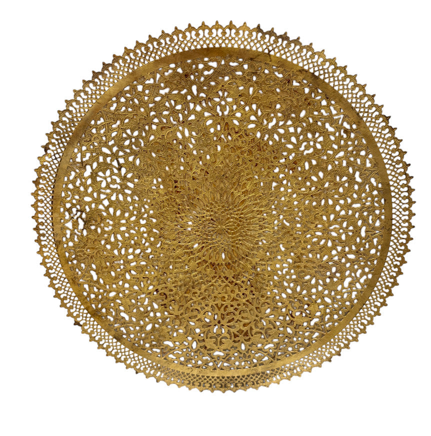 Lace-Edge Sunburst Disc Sconce