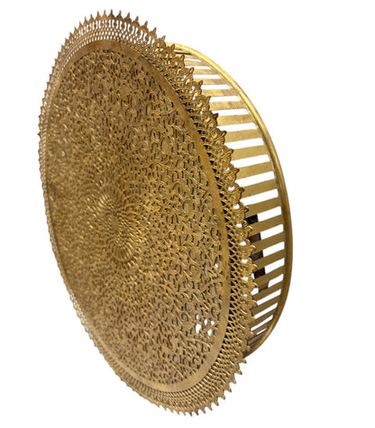 Lace-Edge Sunburst Disc Sconce