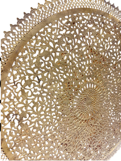 Lace-Edge Sunburst Disc Sconce