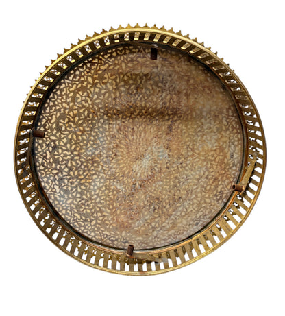 Lace-Edge Sunburst Disc Sconce