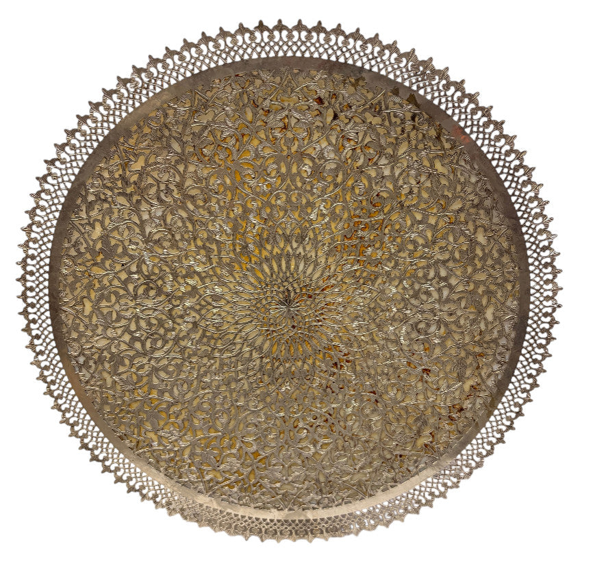 Lace-Edge Sunburst Disc Sconce