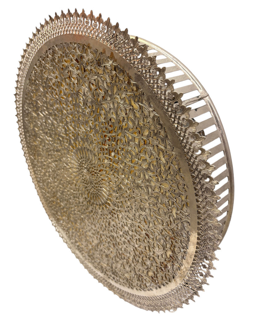 Lace-Edge Sunburst Disc Sconce