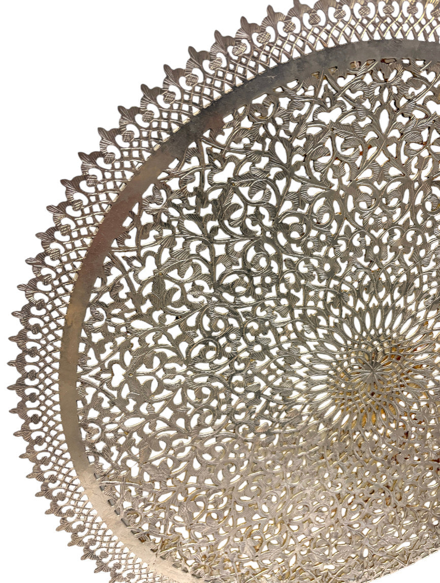 Lace-Edge Sunburst Disc Sconce