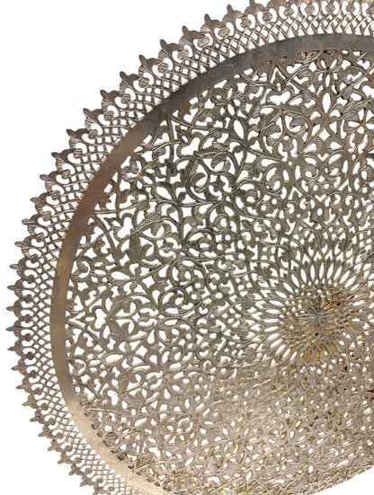 Lace-Edge Sunburst Disc Sconce