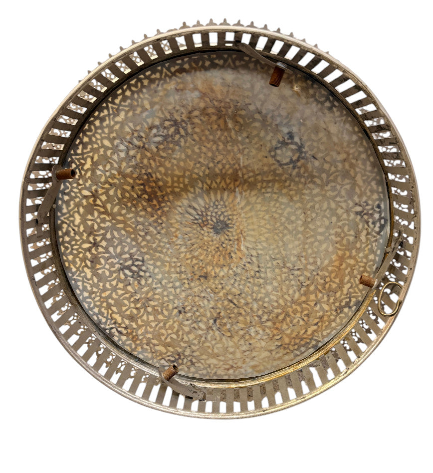 Lace-Edge Sunburst Disc Sconce