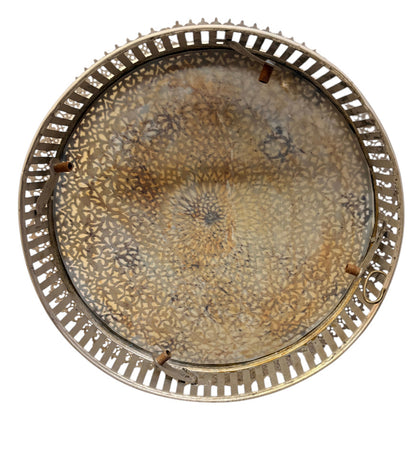 Lace-Edge Sunburst Disc Sconce