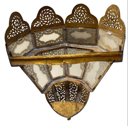 Faceted Crown Lantern Sconce