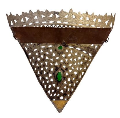 Crown-Top Pierced Cone Sconce
