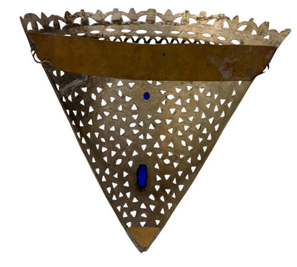 Crown-Top Pierced Cone Sconce
