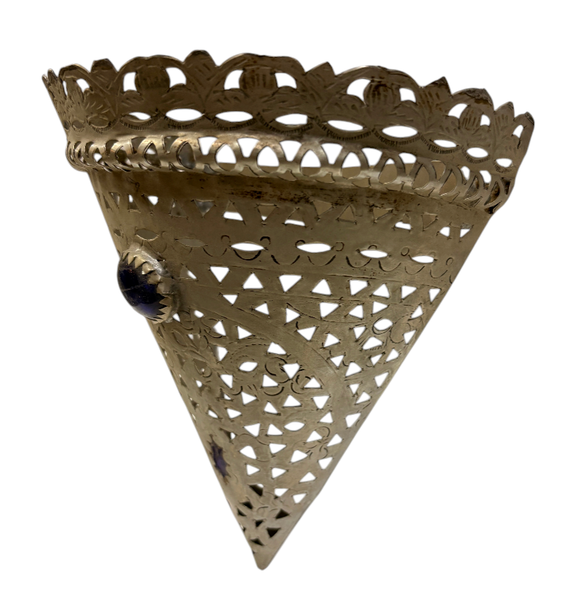 Crown-Top Pierced Cone Sconce