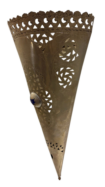 Scalloped Crown Cone Sconce
