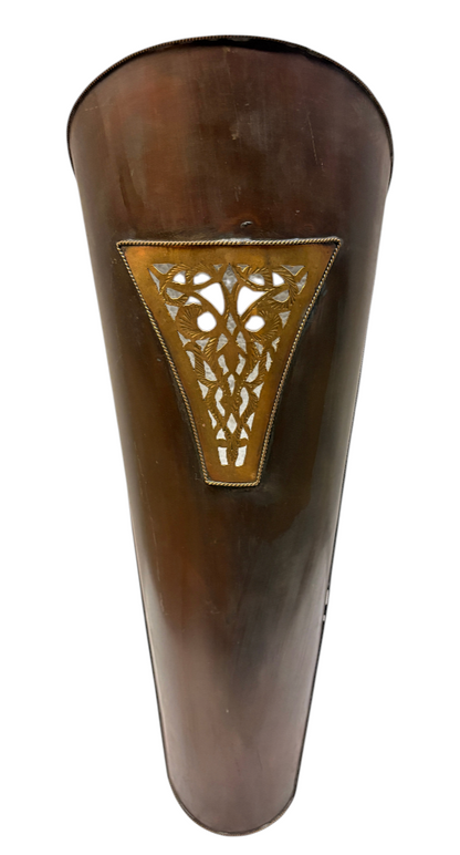 Solid Tapered Cone Sconce with Brass Inset