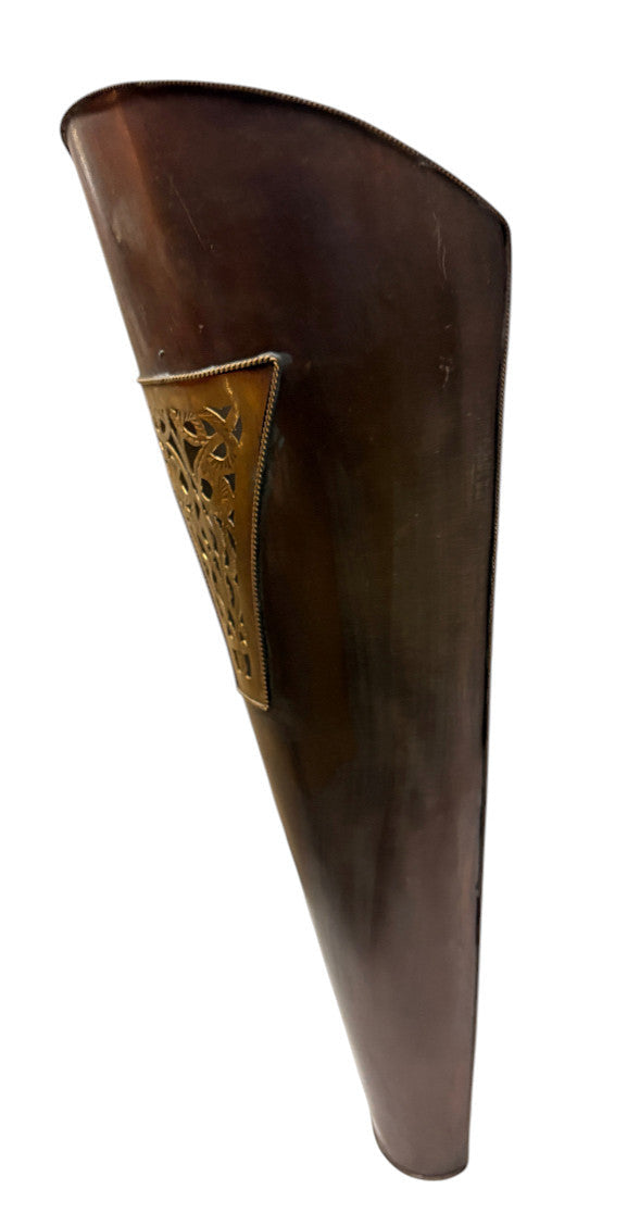 Solid Tapered Cone Sconce with Brass Inset